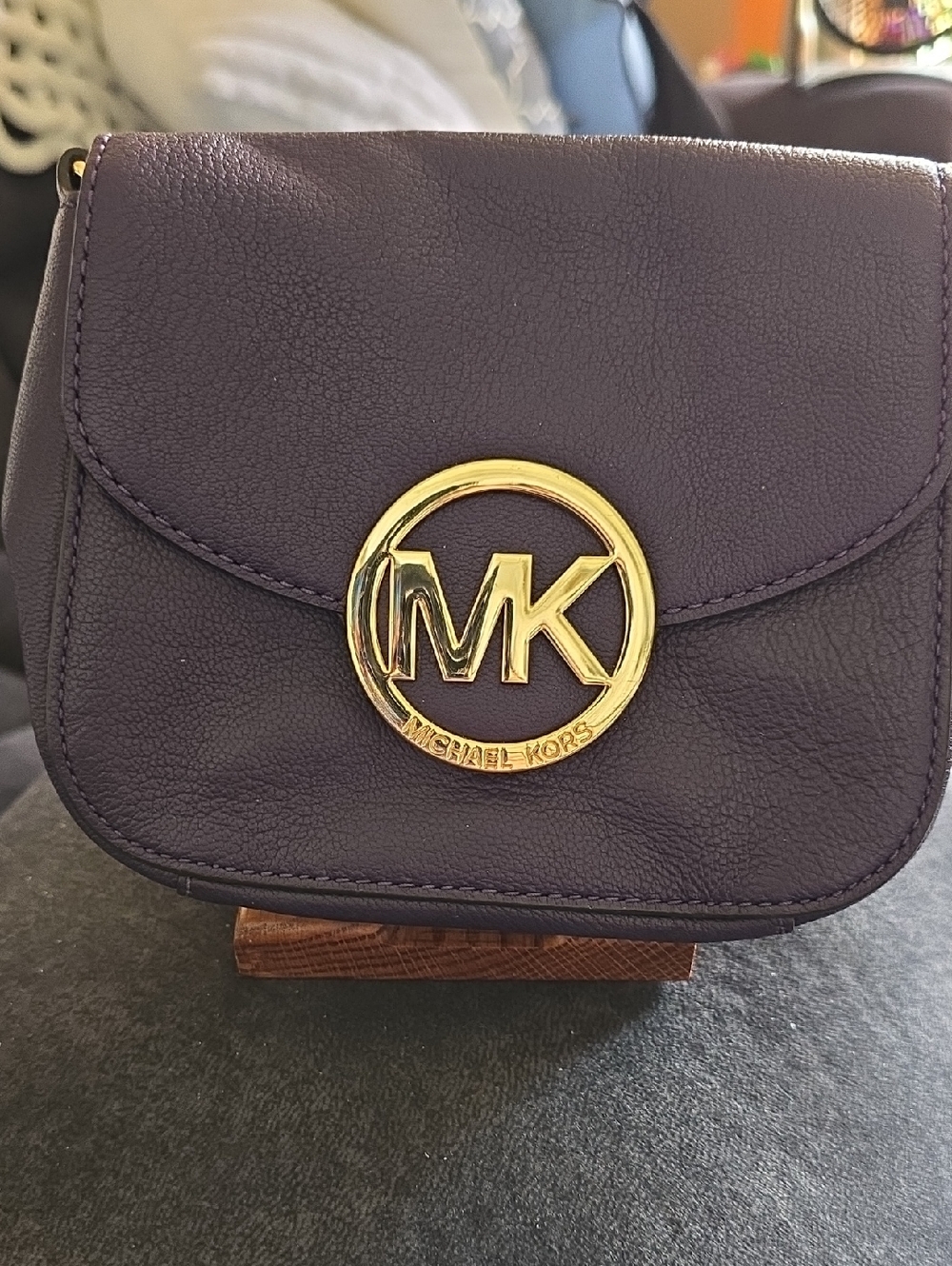 MICHAEL KORS Fulton Flap mini Crossbody(purple)Iris-see pics 4 color!